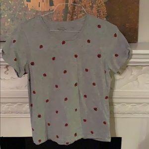 Jcrew collector fit ladybug tee.